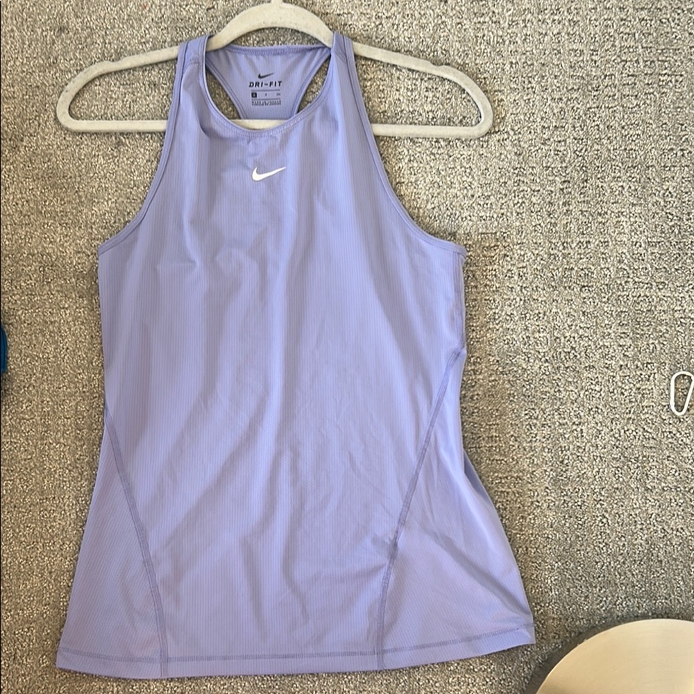 Nike Purple Fitted Sleeveless Tank Top